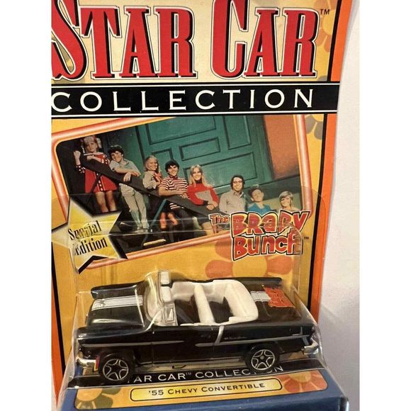 Matchbox Star Car Collection The Brady Bunch 55 Chevy Convertible Black - Picture 2 of 2